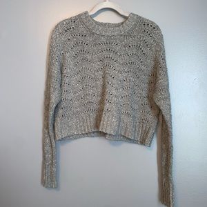 gray american eagle sweater